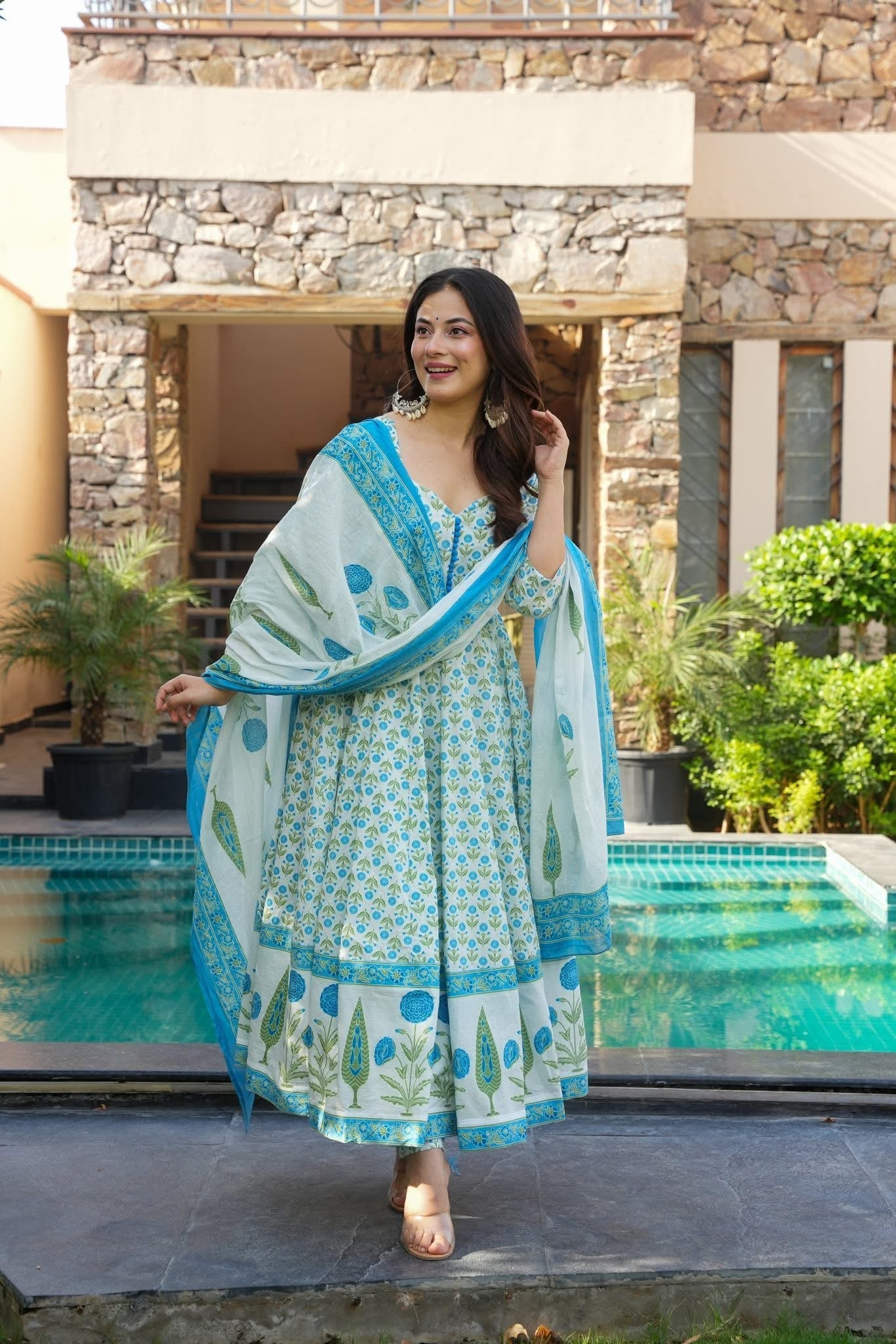 White Cotton Suit Set