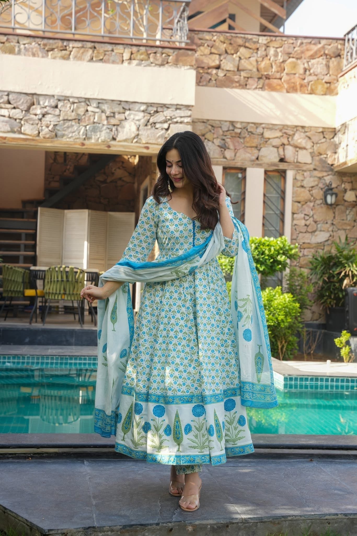 White Cotton Suit Set