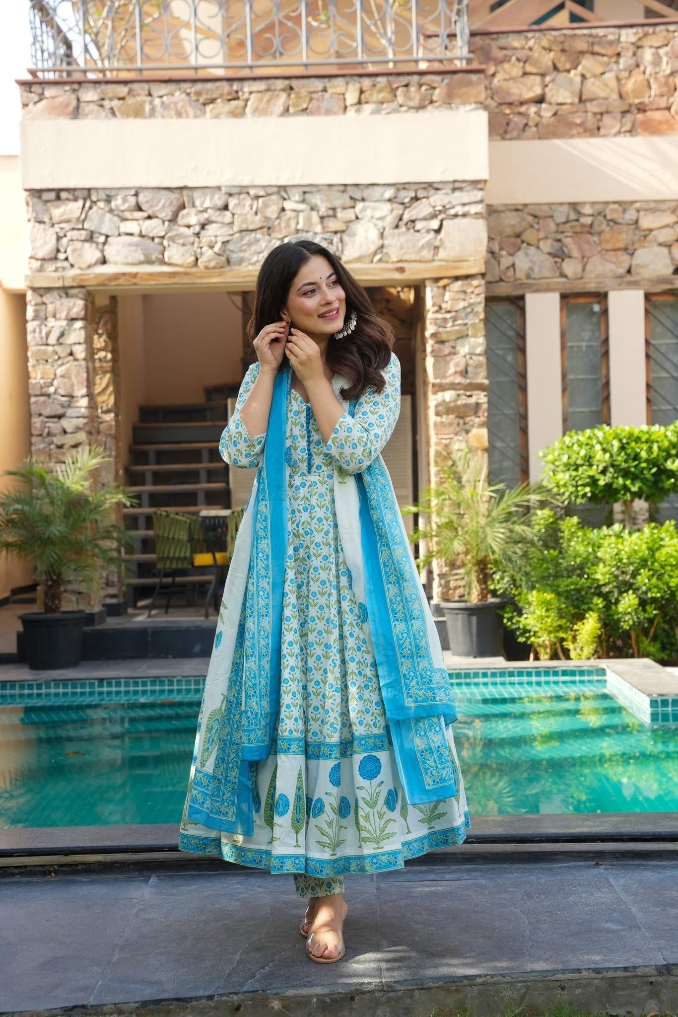 White Cotton Suit Set