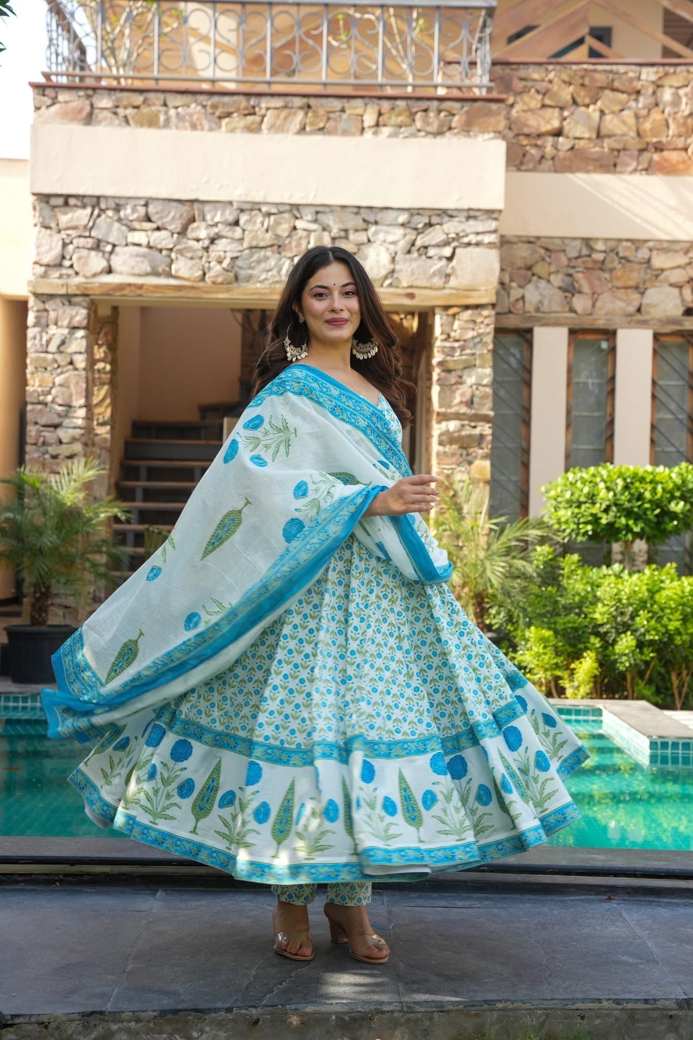 White Cotton Suit Set