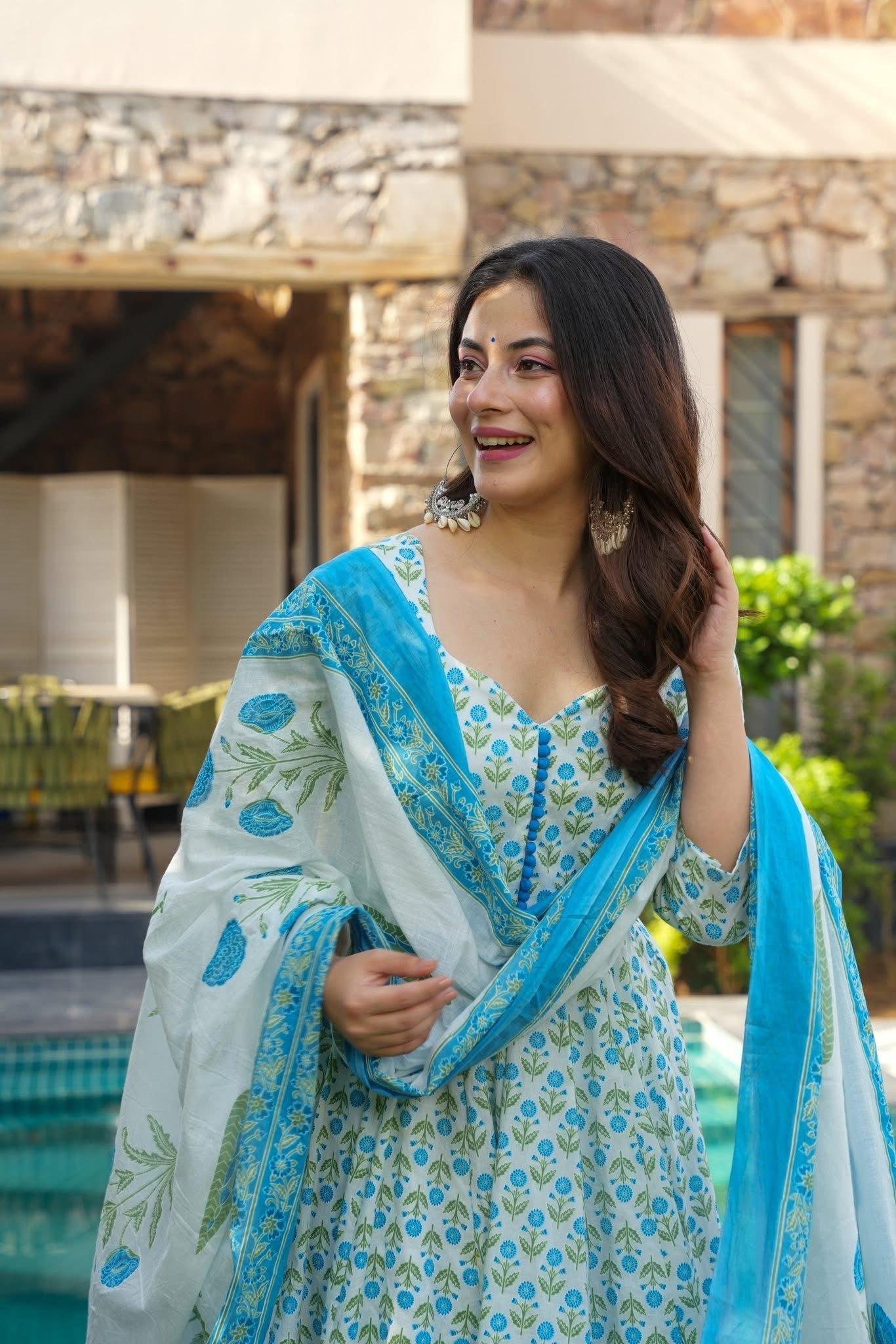 White Cotton Suit Set