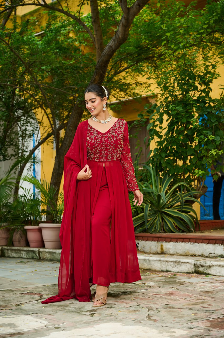 PREMIUM READYMADE  KURTI WITH PANT & DUPATTA SET