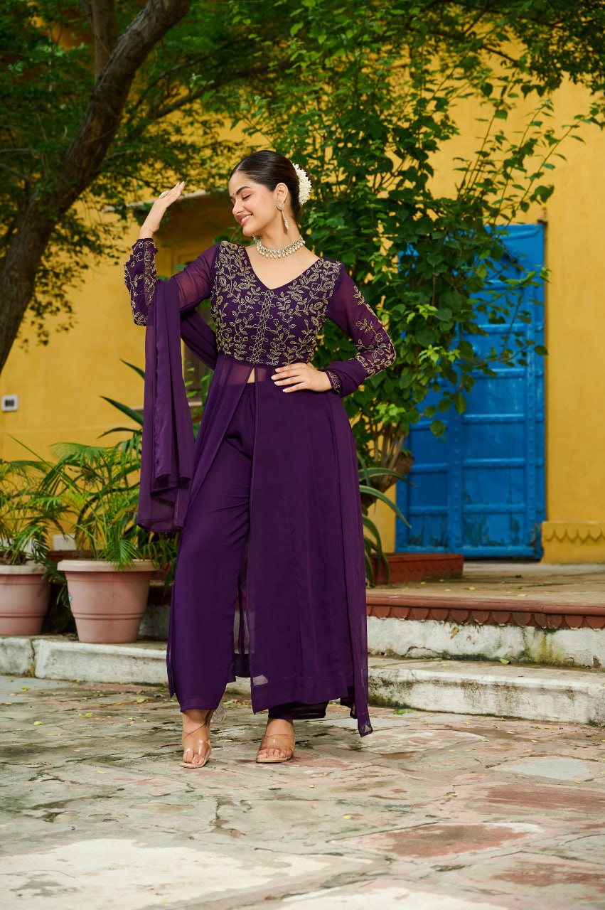 PREMIUM READYMADE  KURTI WITH PANT & DUPATTA SET