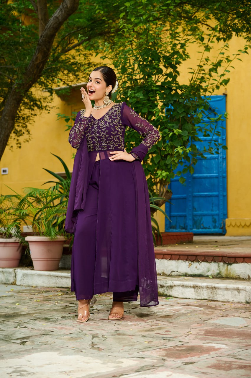 PREMIUM READYMADE  KURTI WITH PANT & DUPATTA SET