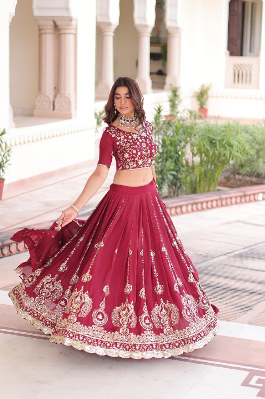Premium Designer Vichitra Silk Lehenga Set – Elegance Tailored for Every Celebration