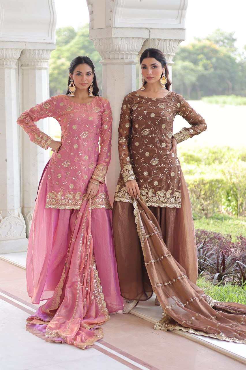 DESIGNER READYMADE TOP-SHARARA-DUPATTA COLLECTIONS