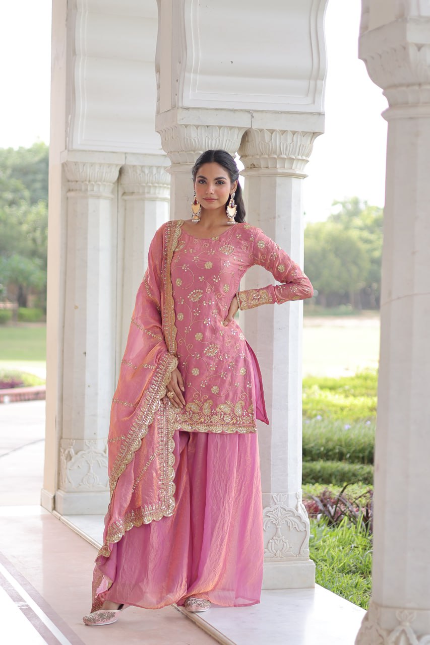 DESIGNER READYMADE TOP-SHARARA-DUPATTA COLLECTIONS