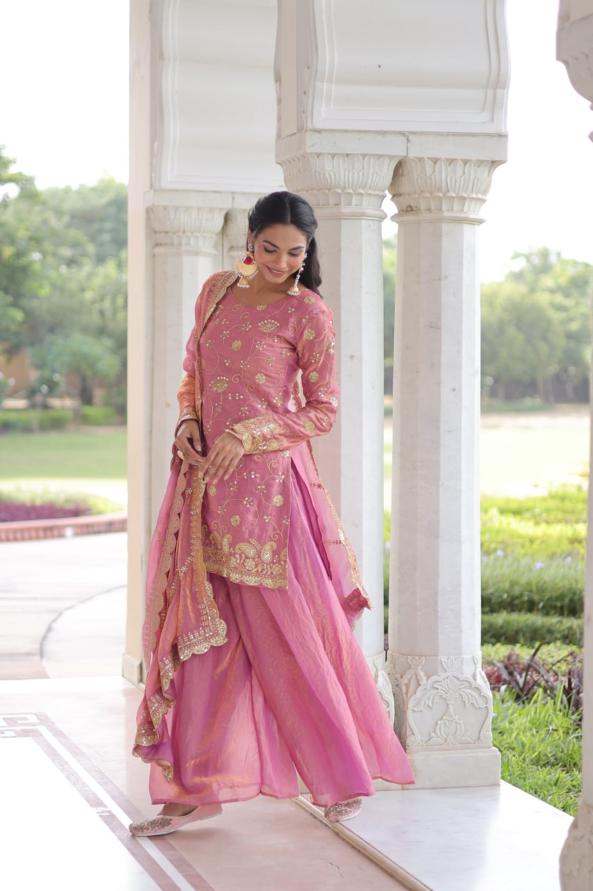 DESIGNER READYMADE TOP-SHARARA-DUPATTA COLLECTIONS