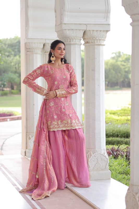 DESIGNER READYMADE TOP-SHARARA-DUPATTA COLLECTIONS