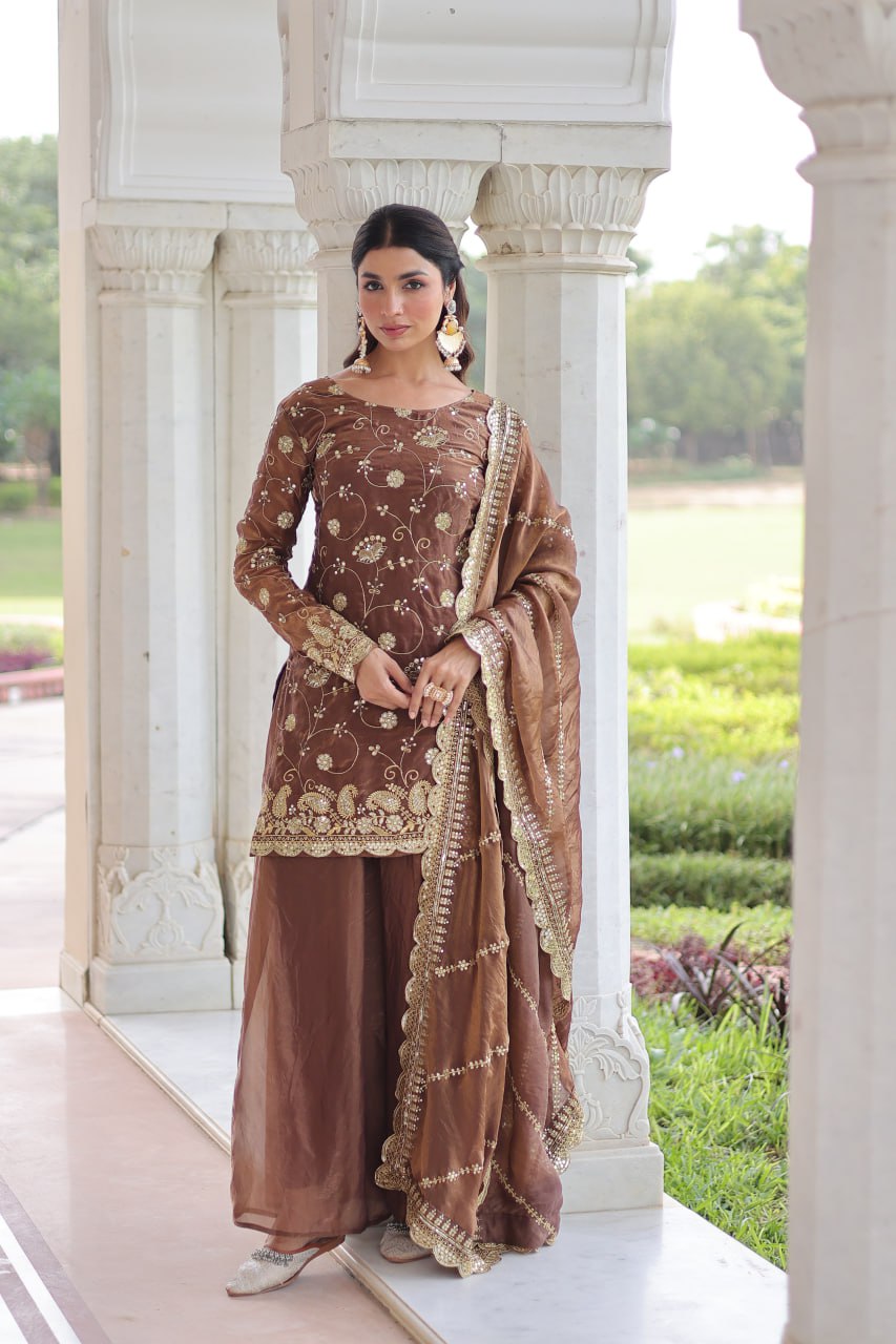 DESIGNER READYMADE TOP-SHARARA-DUPATTA COLLECTIONS