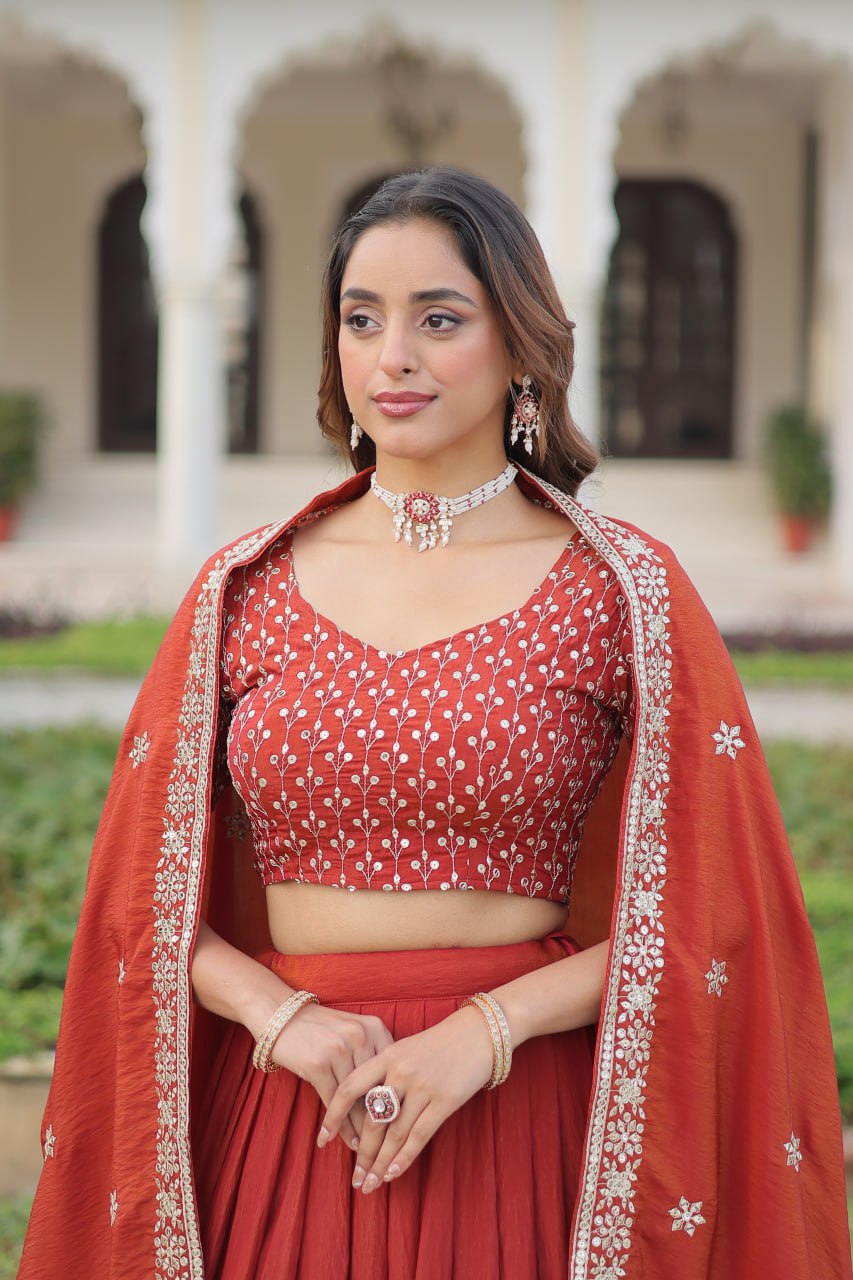 Premium Designer NC Vichitra Silk Lehenga Choli Set