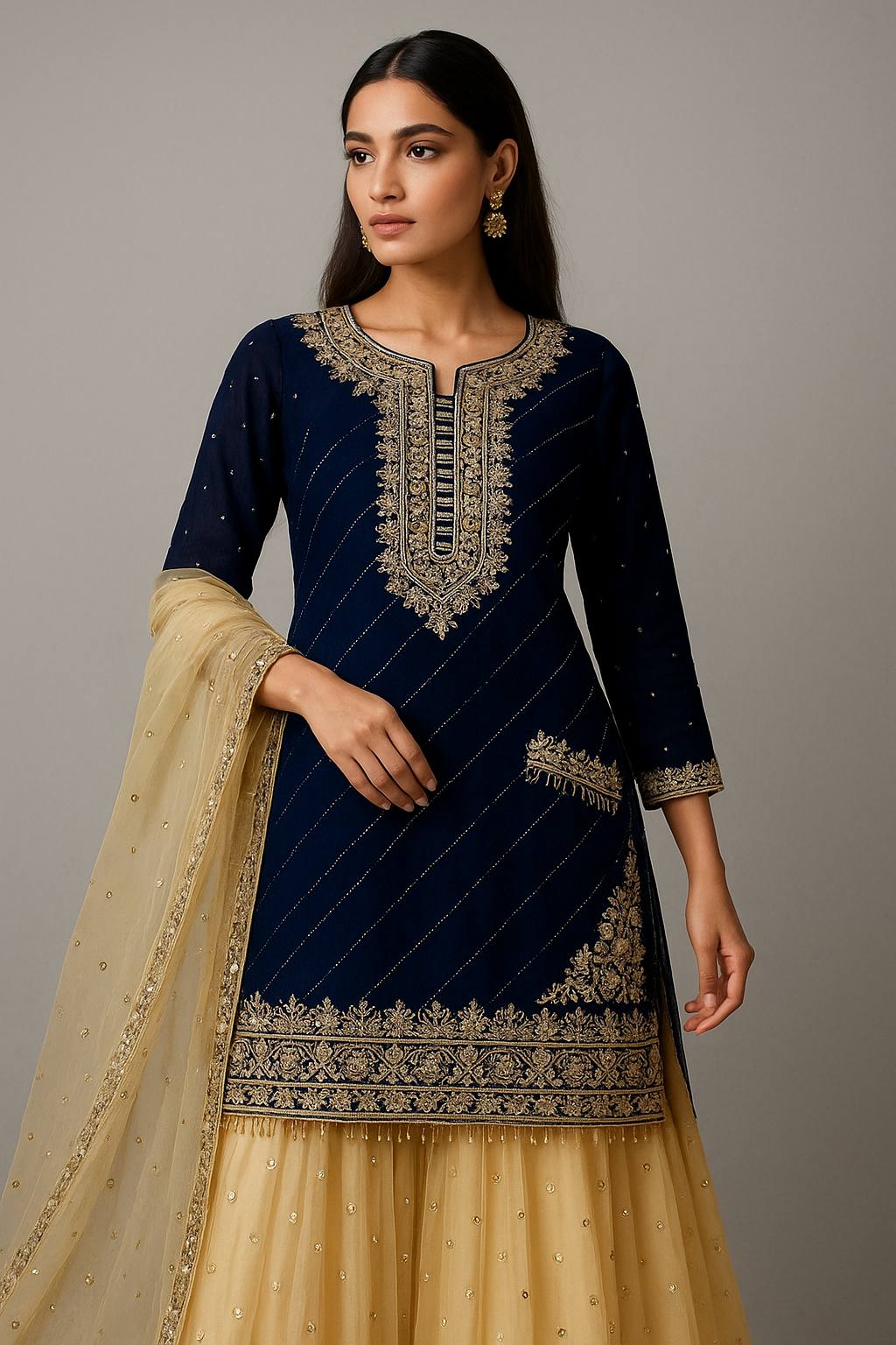 NEW ĐĚSIGNER PARTY WEAR TOP AND PLAZZO. WITH FANCY DUPPATA AND EMBROIDERY WORK