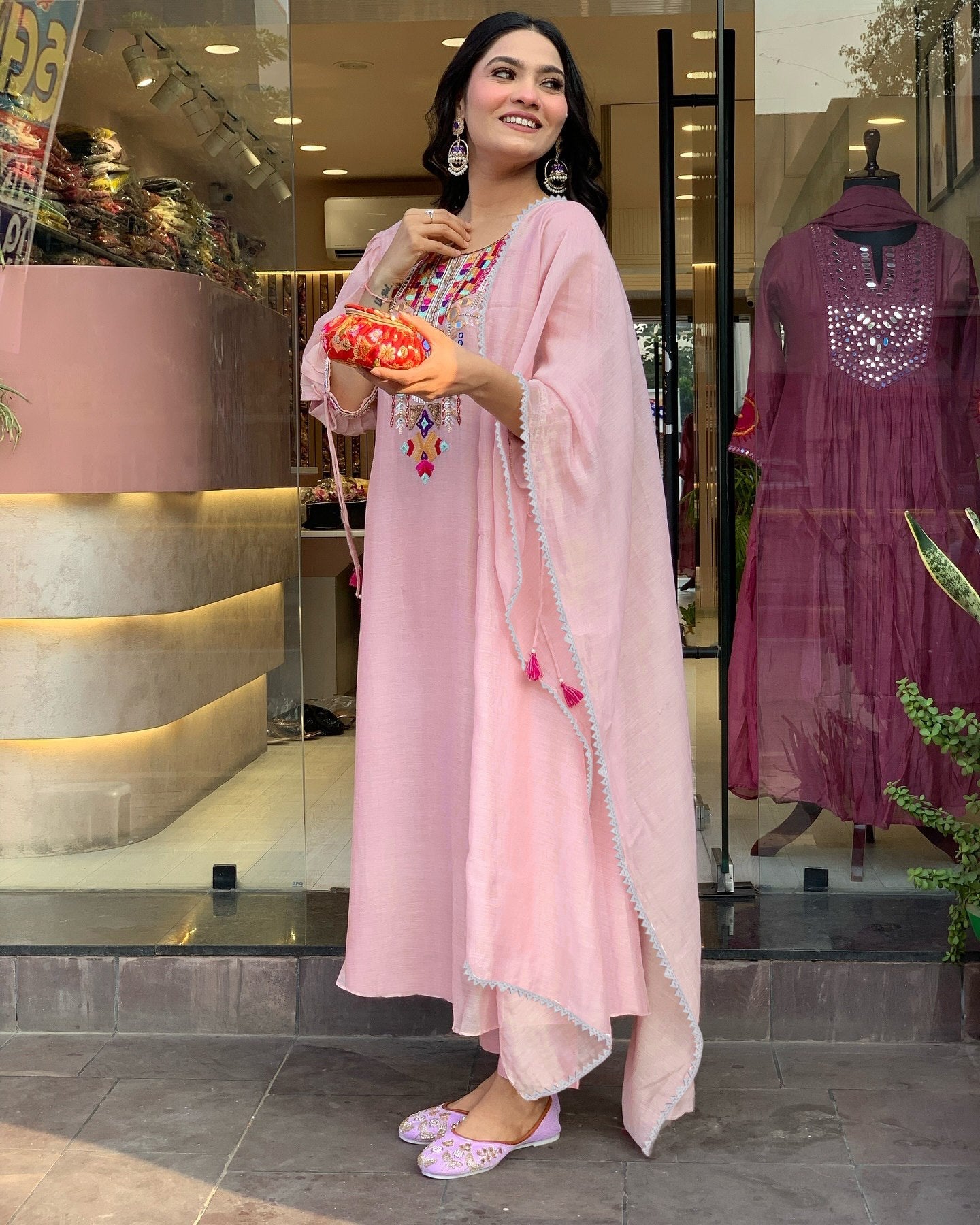 Women Ethnic Motifs Embroidered Kurta with Trousers & Dupatta