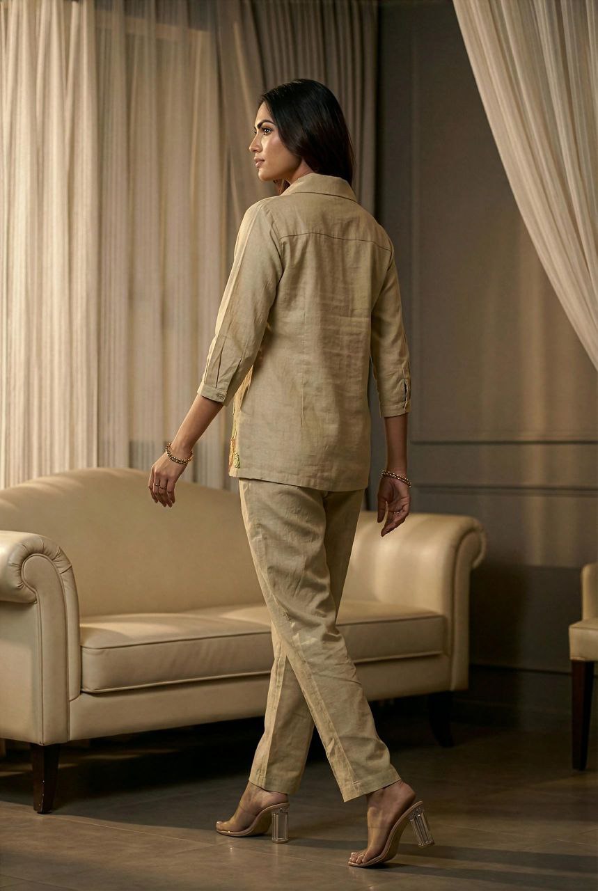 Cotton Embroidered Co-Ord Set