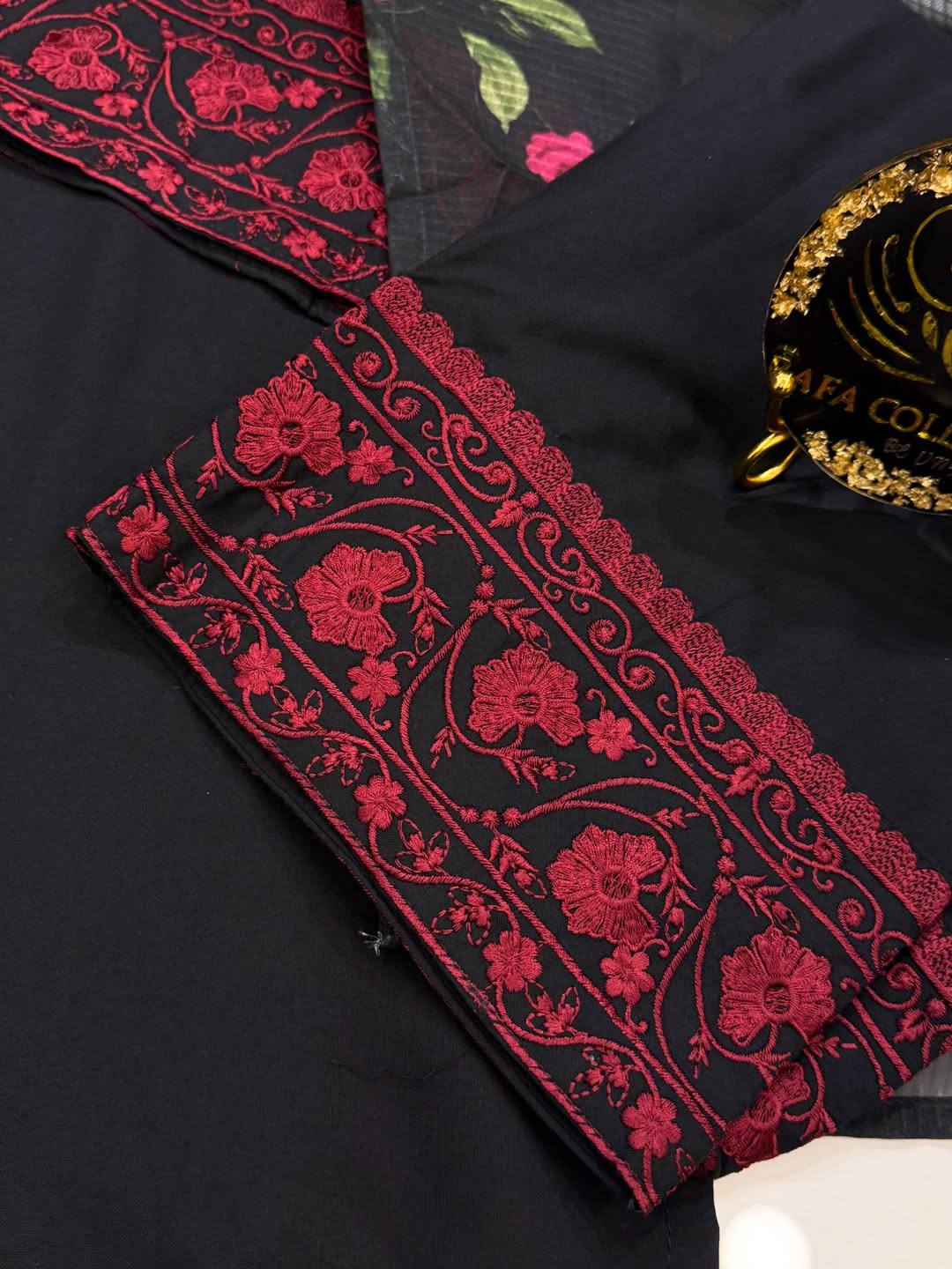 Elegant Heavy Embroidered Work Designer Three Piece Set"*