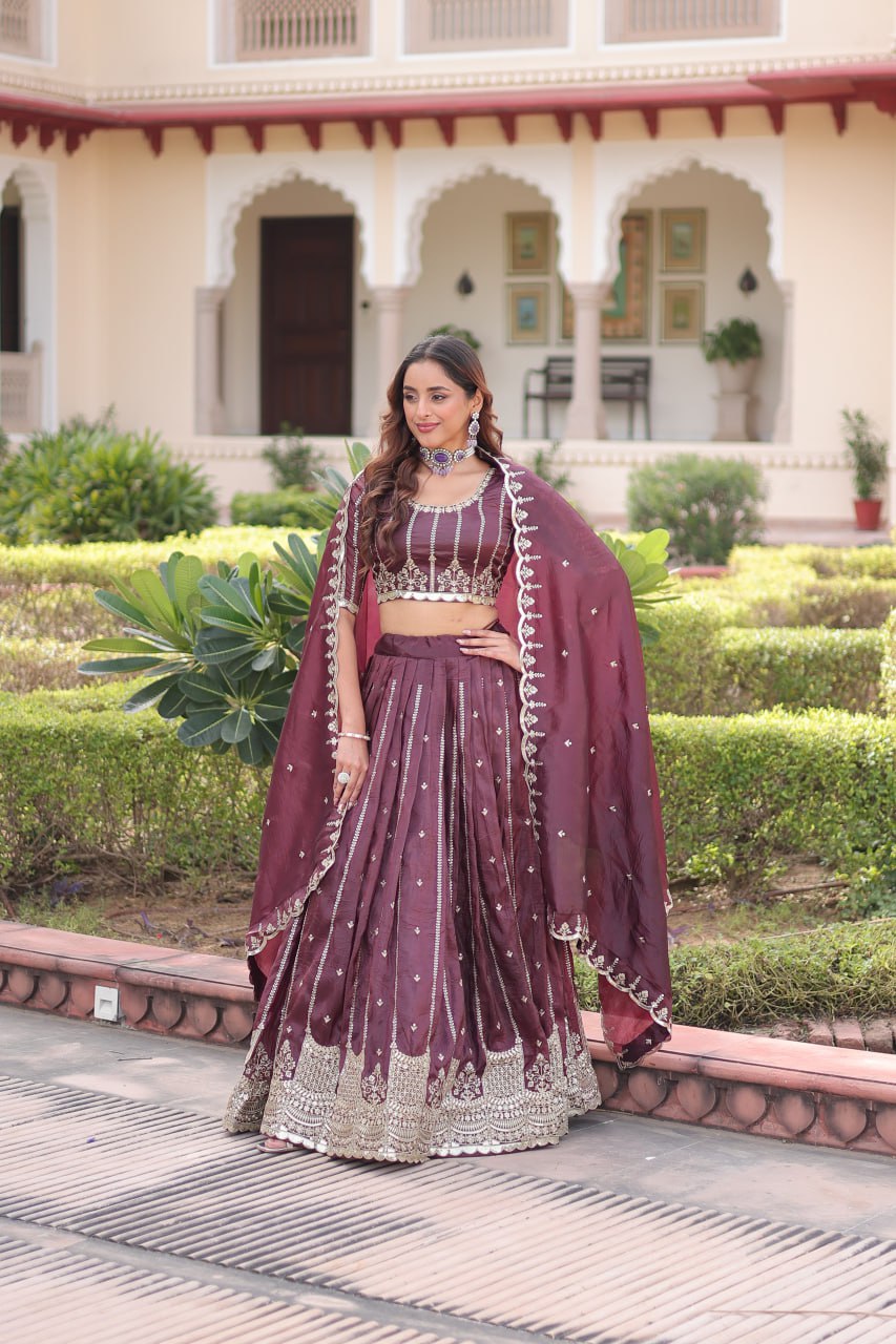 Exclusive Trendy Look Lehenga choli Dupatta Set