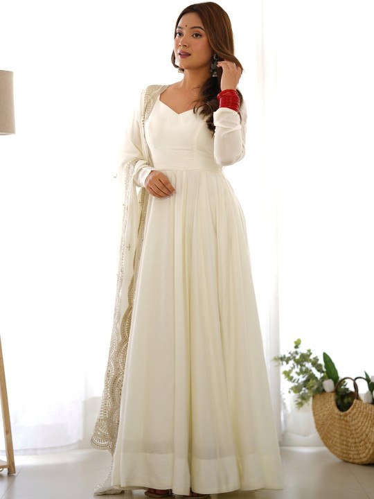 CLASSIC READYMADE  GOWN WITH PANT & DUPATTA SET