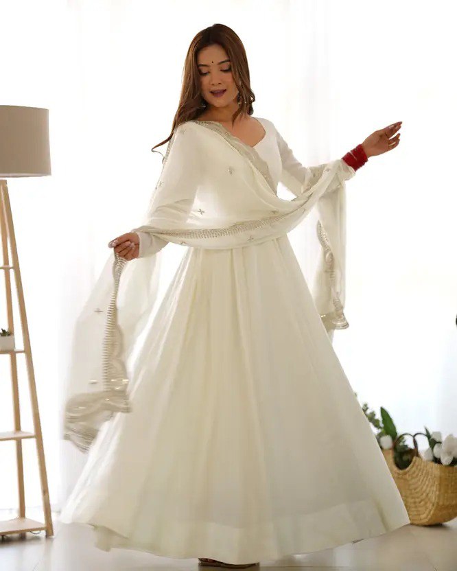 CLASSIC READYMADE  GOWN WITH PANT & DUPATTA SET