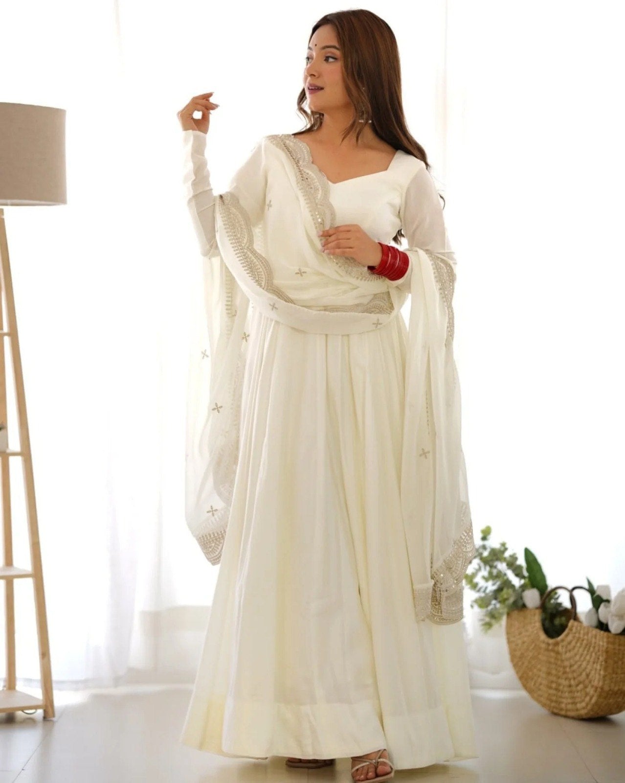 CLASSIC READYMADE  GOWN WITH PANT & DUPATTA SET