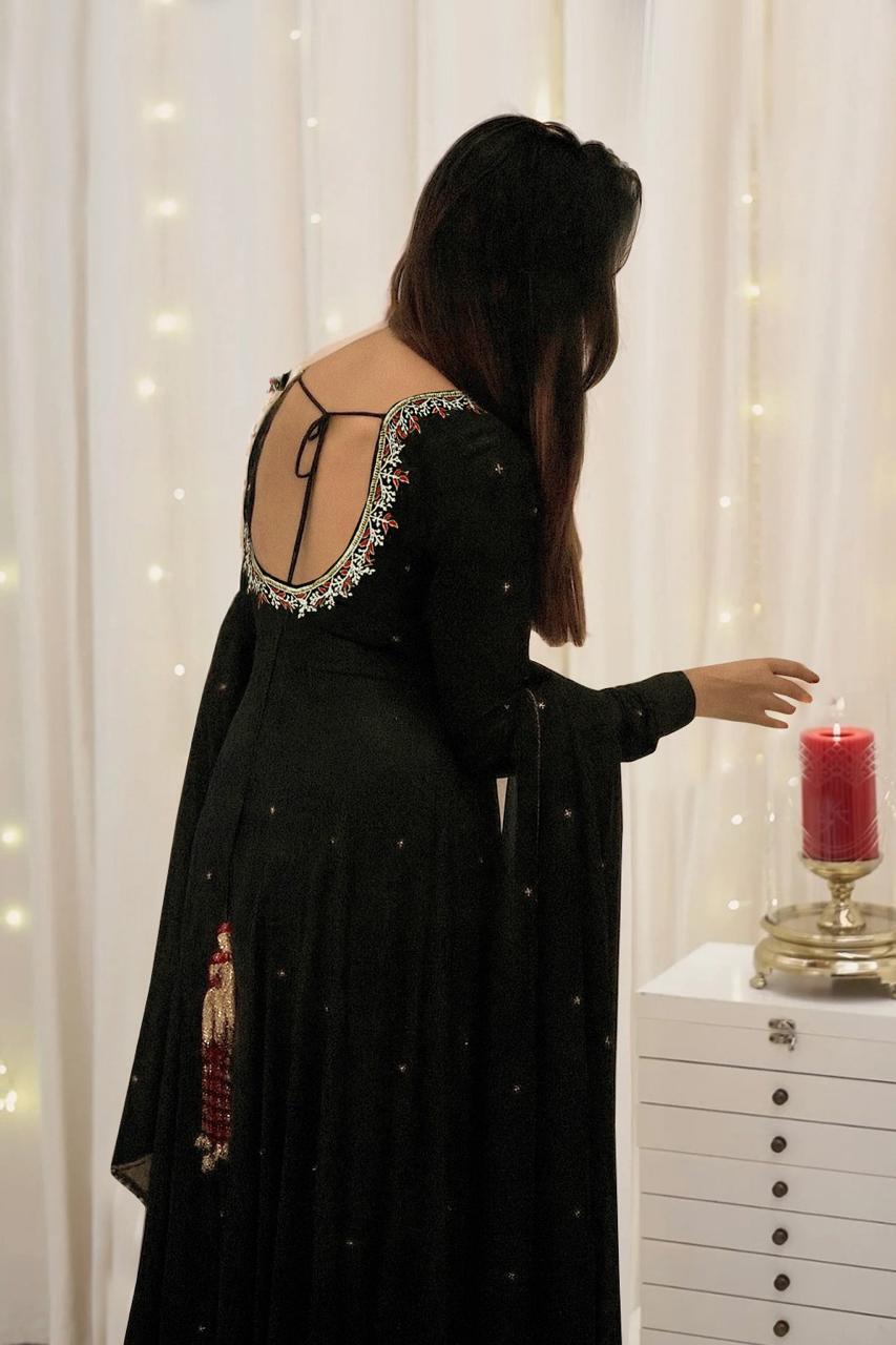 EADYMADE  GOWN WITH PANT & DUPATTA SET