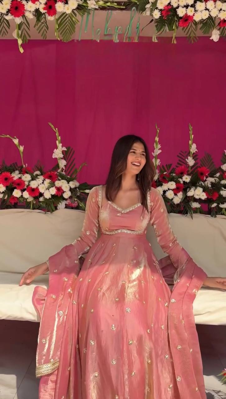 Presenting New Ready-made Collection With Fandy Silk And Heavy Embroidery  Cooding & Sequence Work And Fully Stitched Ready To Wear Collection