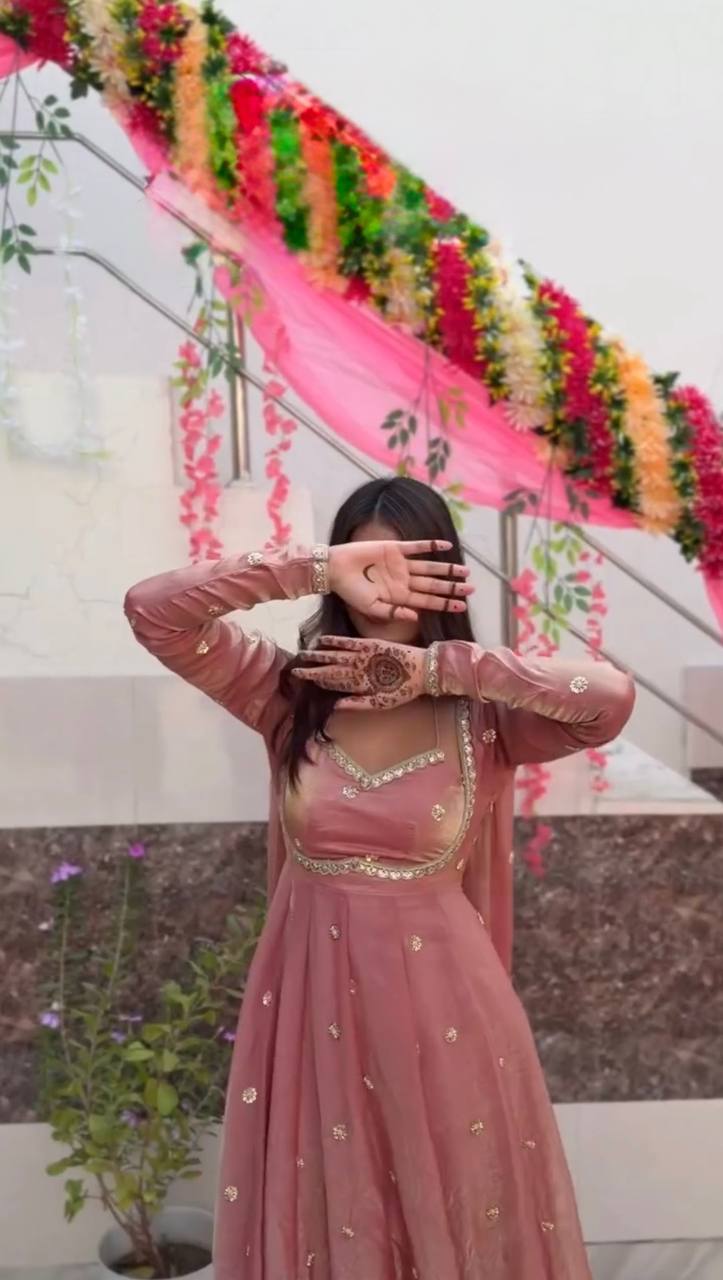 Presenting New Ready-made Collection With Fandy Silk And Heavy Embroidery  Cooding & Sequence Work And Fully Stitched Ready To Wear Collection