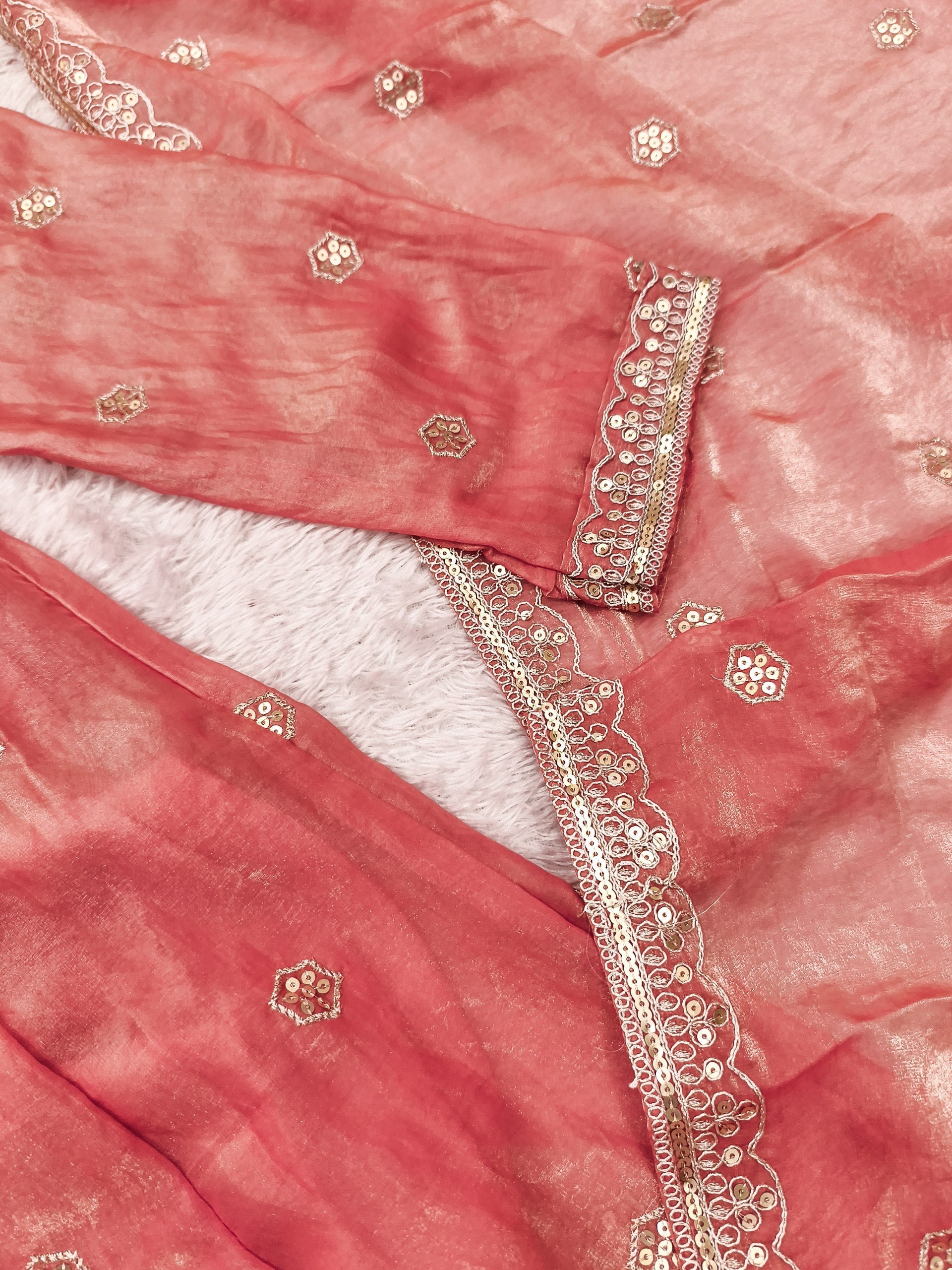 Presenting New Ready-made Collection With Fandy Silk And Heavy Embroidery  Cooding & Sequence Work And Fully Stitched Ready To Wear Collection