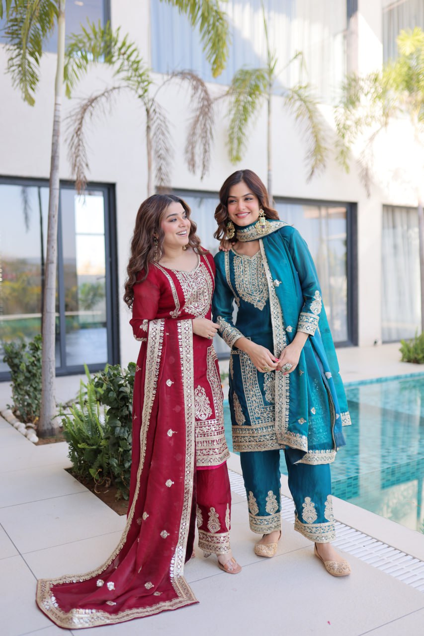 PREMIUM DESIGNER READYMADE TOP-PANT-DUPATTA COLLECTIONS