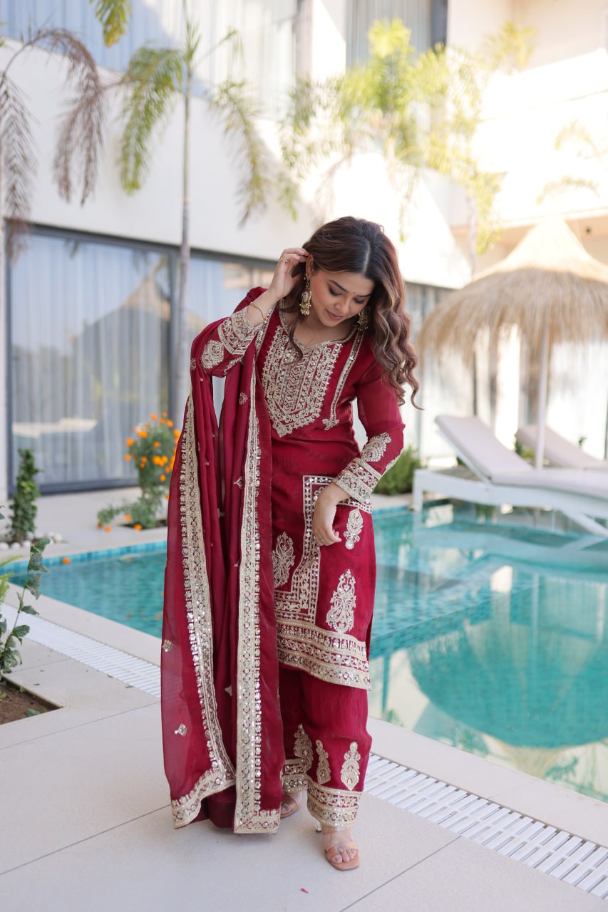 PREMIUM DESIGNER READYMADE TOP-PANT-DUPATTA COLLECTIONS