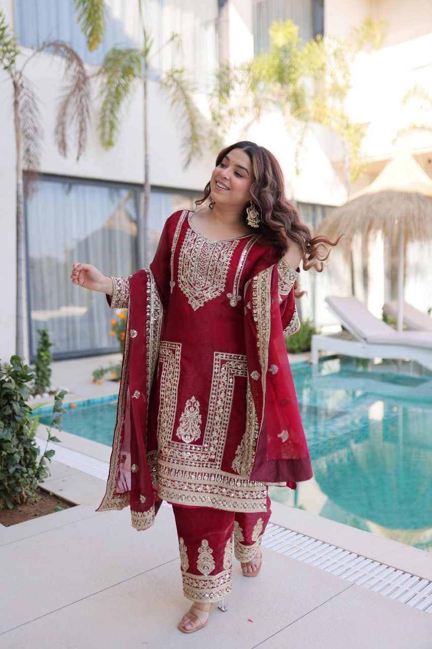 PREMIUM DESIGNER READYMADE TOP-PANT-DUPATTA COLLECTIONS