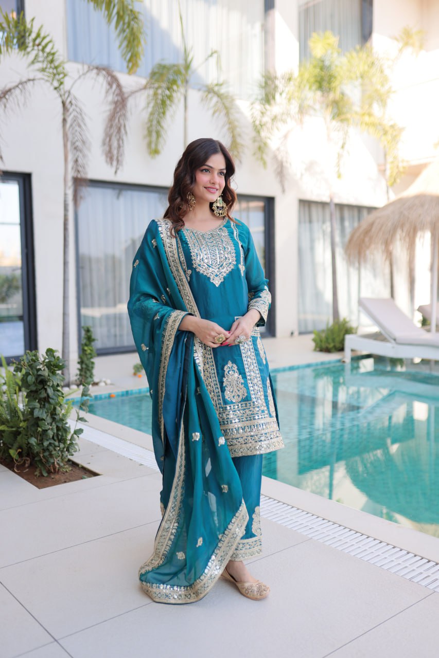 PREMIUM DESIGNER READYMADE TOP-PANT-DUPATTA COLLECTIONS