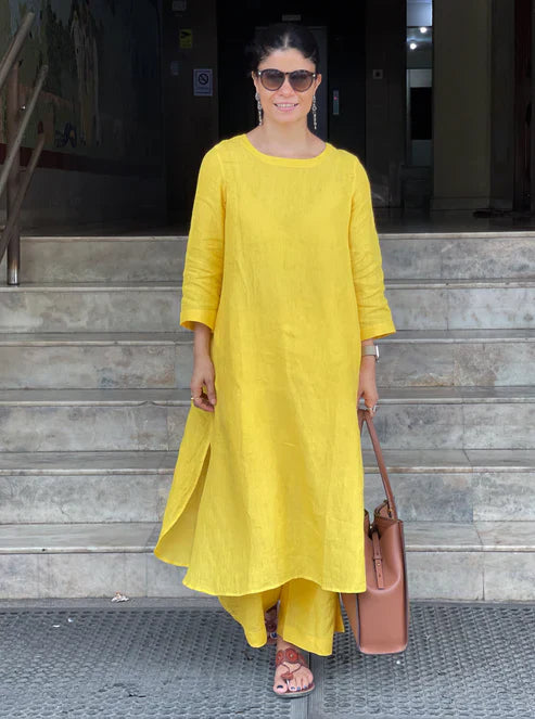 Cotton Plain Kurta Set