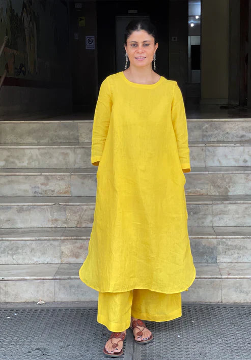 Cotton Plain Kurta Set