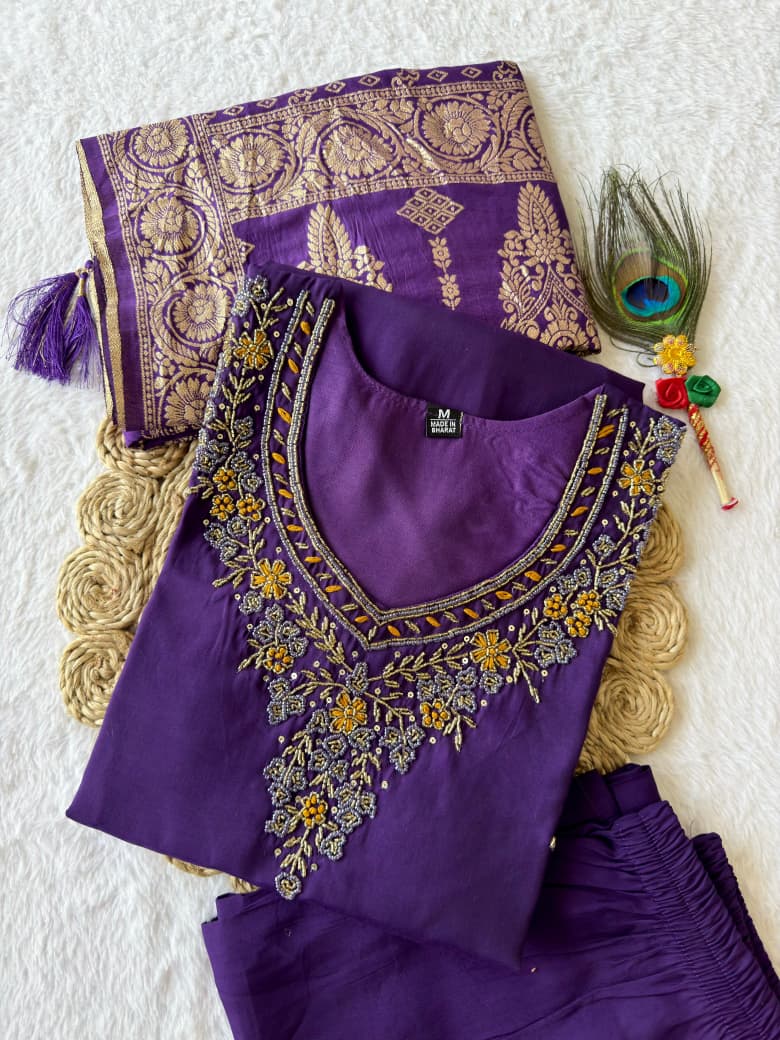 New Designers Kurta Pent Dupatta Set