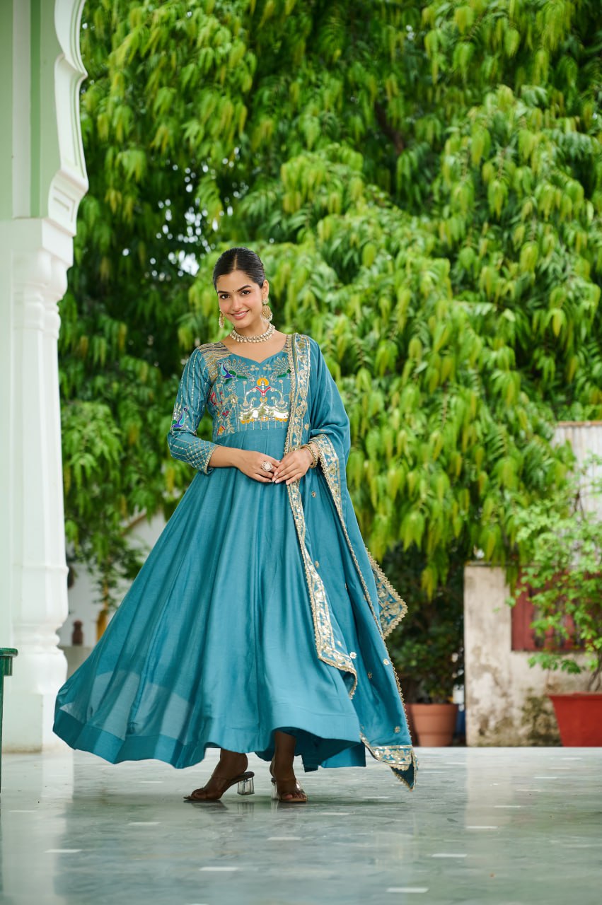 👜 PREMIUM READYMADE  GOWN-DUPATTA SET 👜 🚀