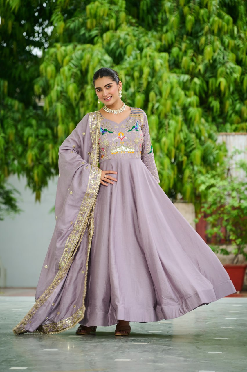 👜 PREMIUM READYMADE  GOWN-DUPATTA SET 👜 🚀