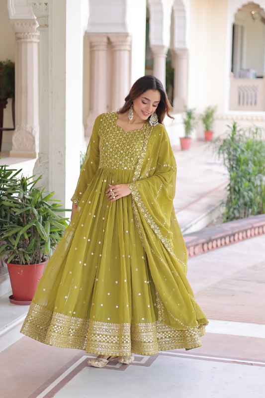 👜 PREMIUM READYMADE  GOWN-DUPATTA SET 👜 🚀
