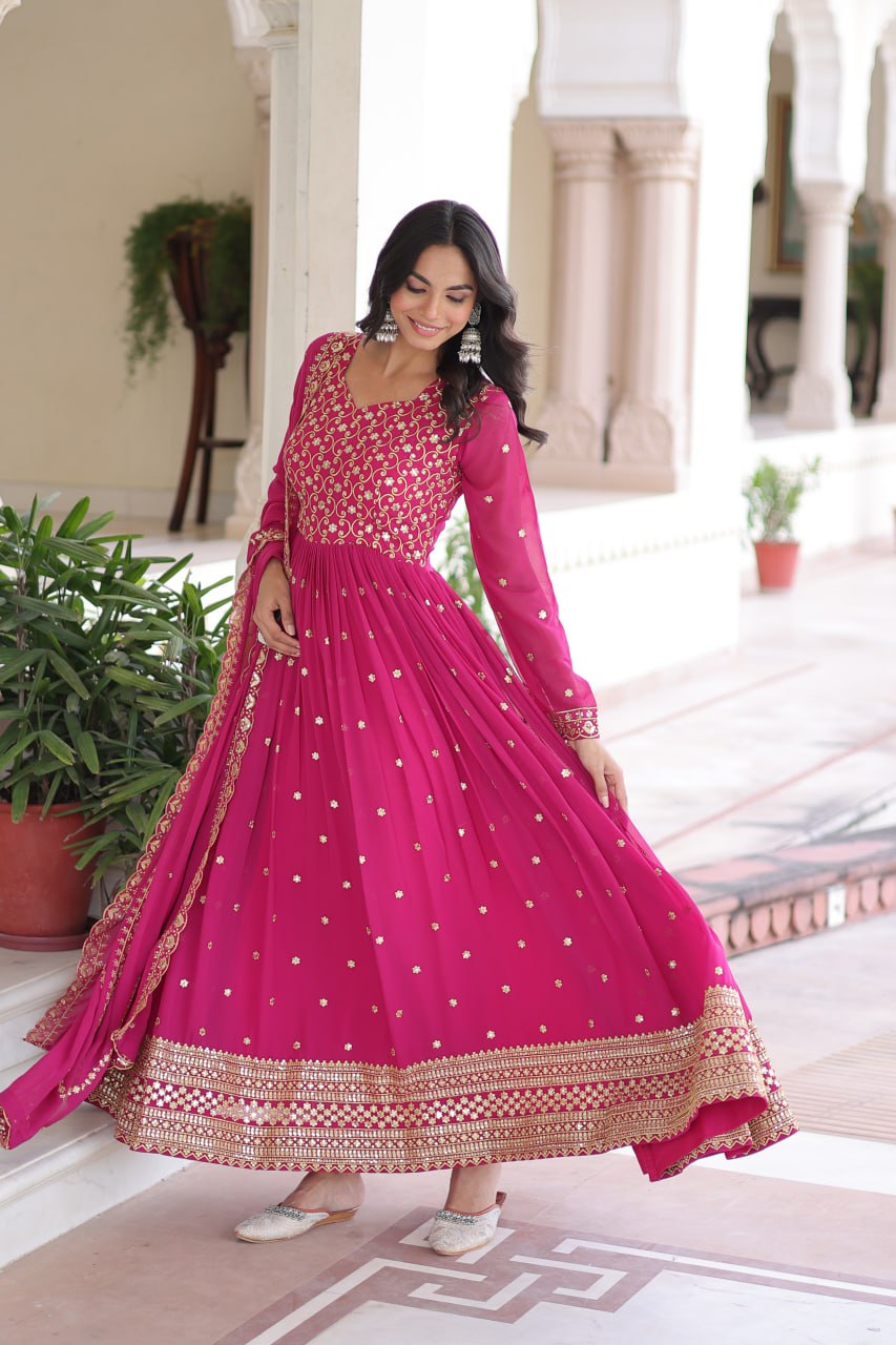 👜 PREMIUM READYMADE  GOWN-DUPATTA SET 👜 🚀