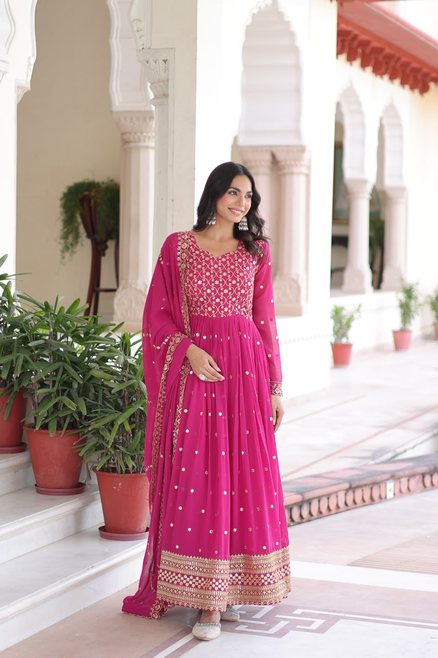 👜 PREMIUM READYMADE  GOWN-DUPATTA SET 👜 🚀