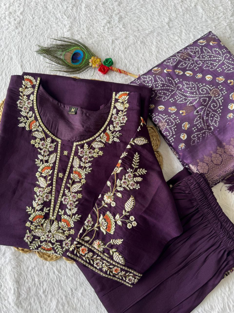 New Designers Kurta Pent Dupatta Set