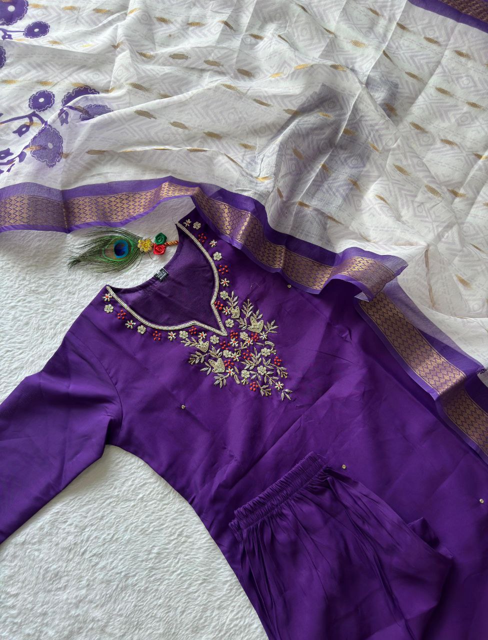 New Designers Kurta Pent Dupatta Set