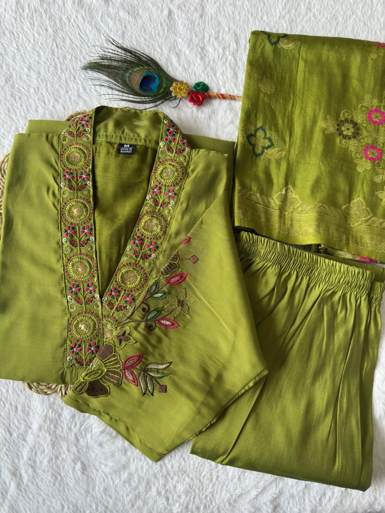New Designers Kurta Pent Dupatta Set