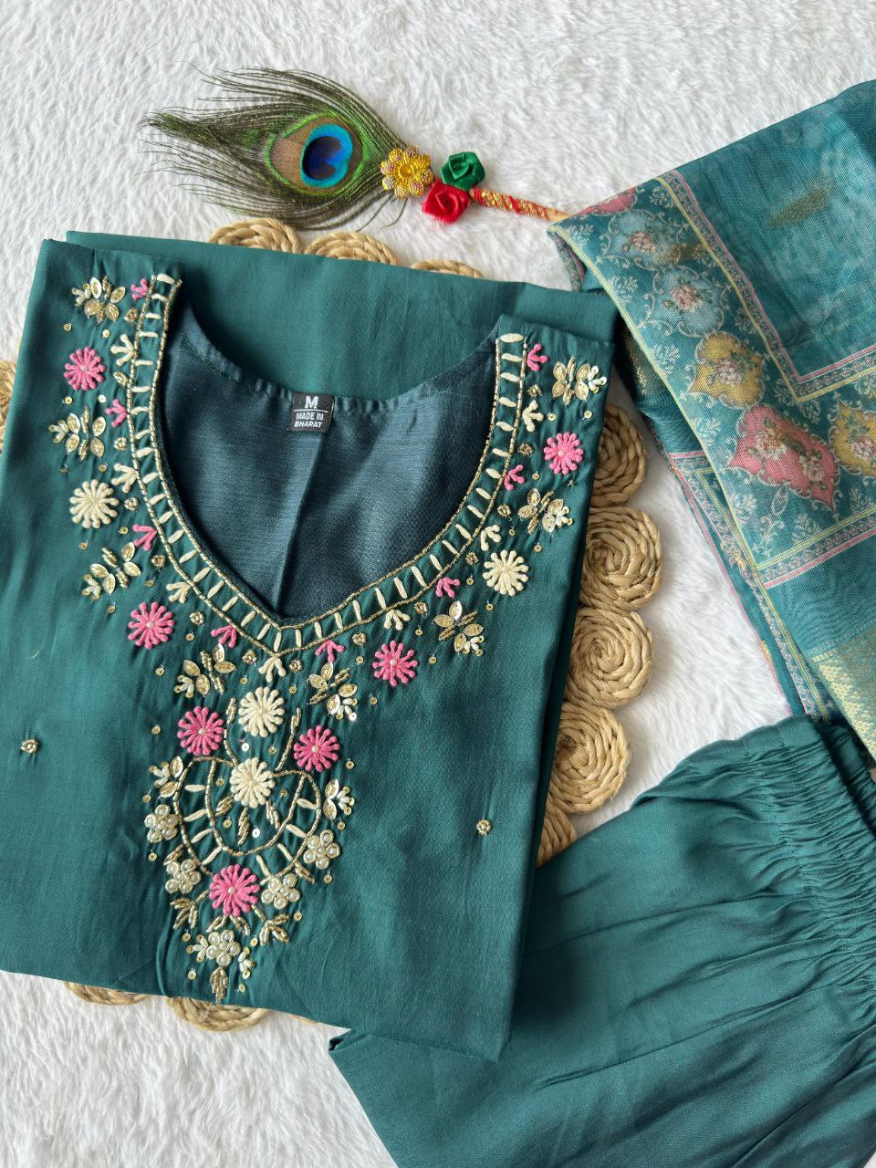 New Designers Kurta Pent Dupatta Set