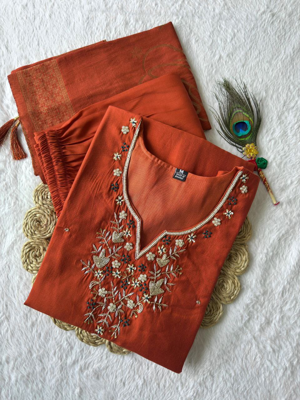 New Designers Kurta Pent Dupatta Set