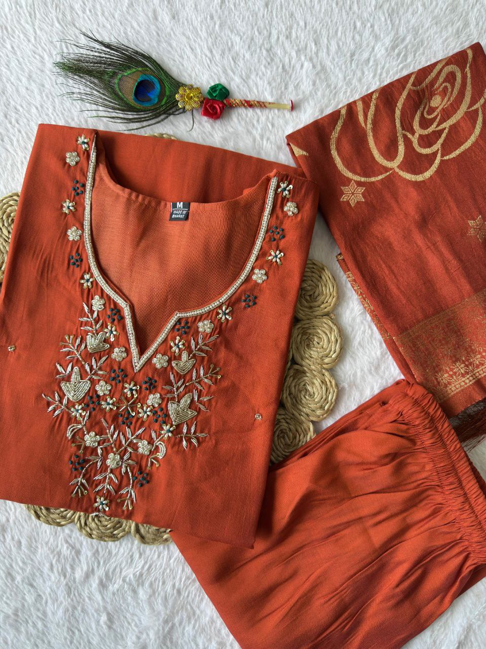 New Designers Kurta Pent Dupatta Set