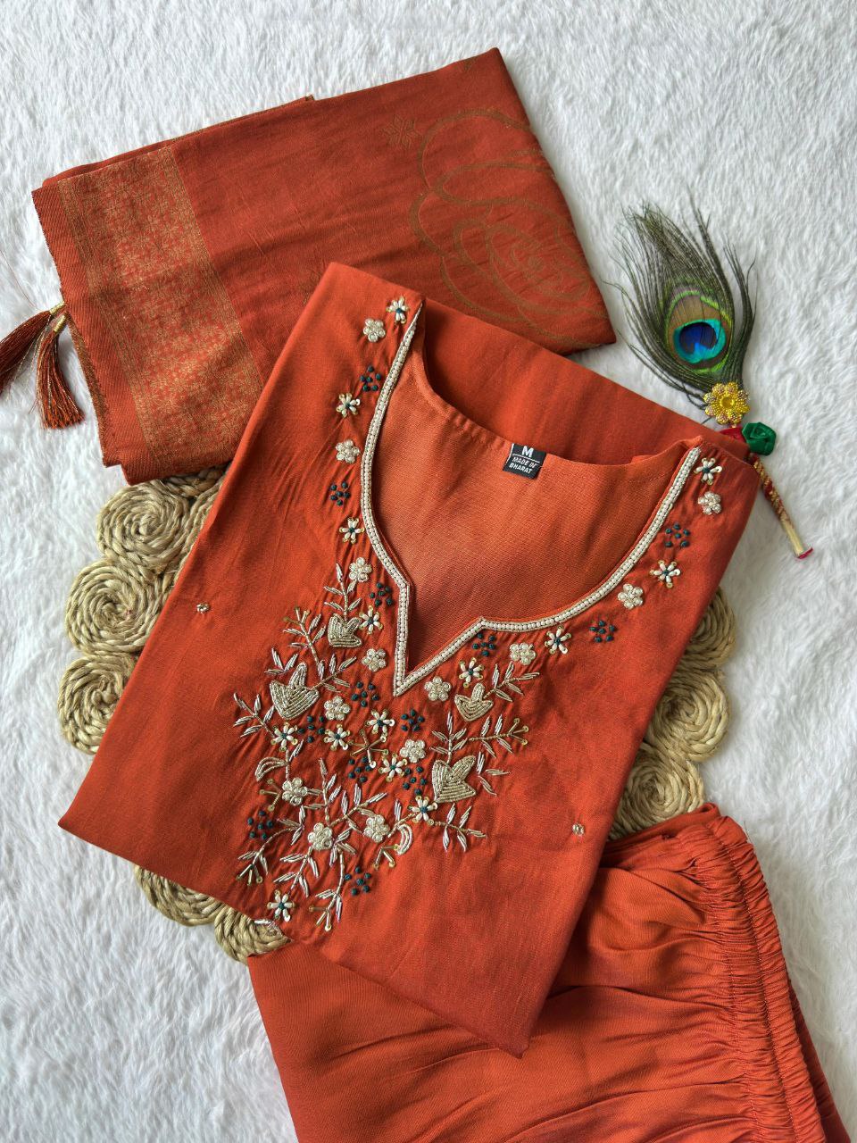 New Designers Kurta Pent Dupatta Set