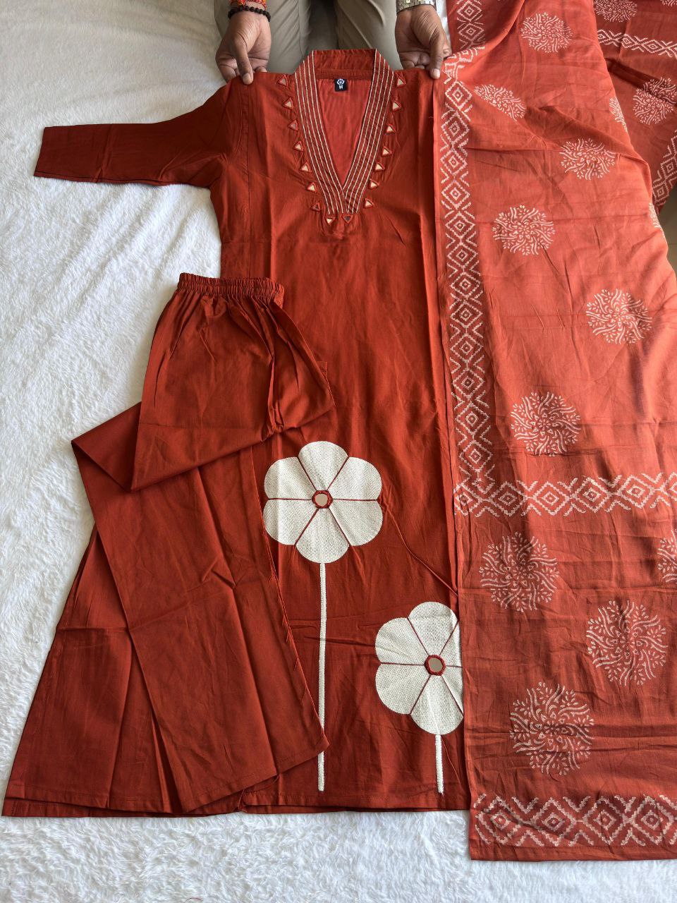 New Designers A-Line Kurti Pent Dupatta Set