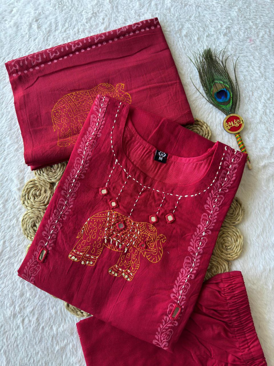 New Designers A-Line Kurti Pent Dupatta Set